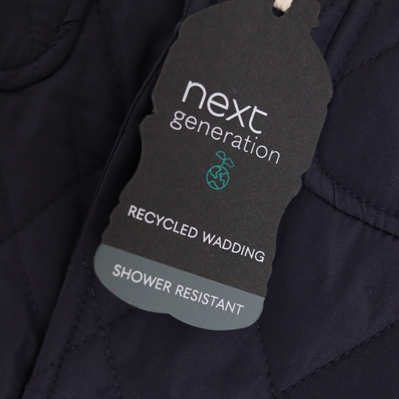 Next Boys Navy Smart Shower Resistant Quilted Jacket - 3-6 Months - Picture 3 of 5